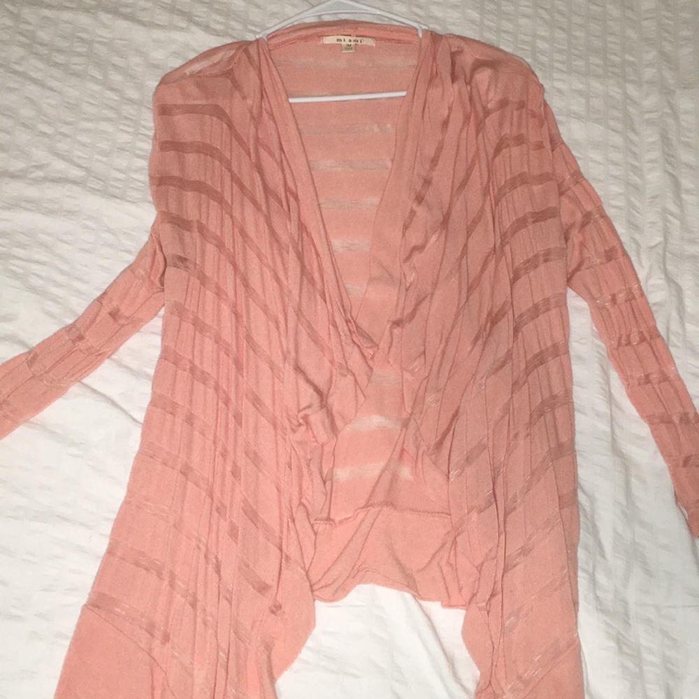 Miami Medium Salmon colored cardigan